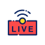 Live in Red Color Icon