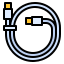 USB-C Light Cyan Cable Icon
